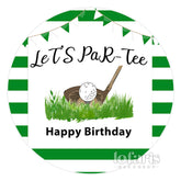 Lasst uns Partee Golf Grün Glücklich Geburtstag Kreis Hintergrund